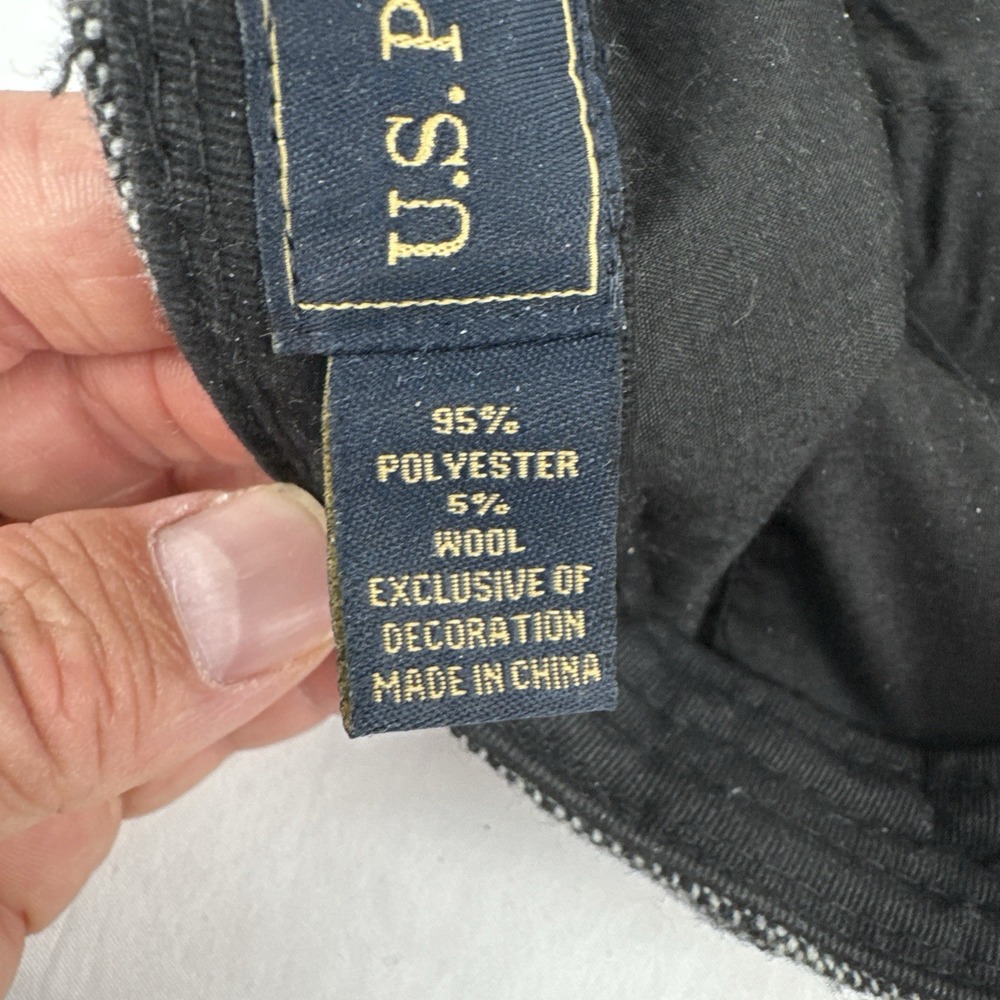 U.S. Polo Assn Gray Tweed Ivy Newsboy Driver Flat Cap Hat S/M - Picture 8 of 9